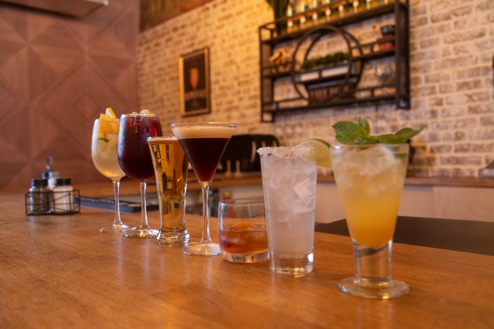 Selection of wine and cocktails